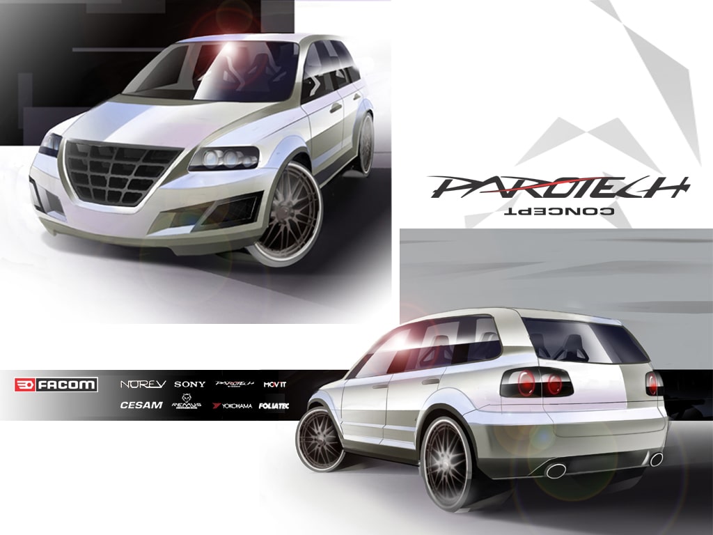 Maquette de carrosserie du P24 de Parotech